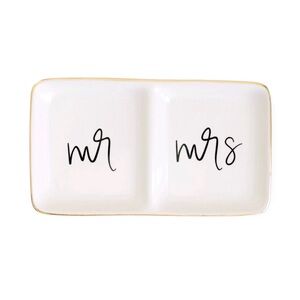 Sweet Water Decor Mr and Mrs Jewelry Dish